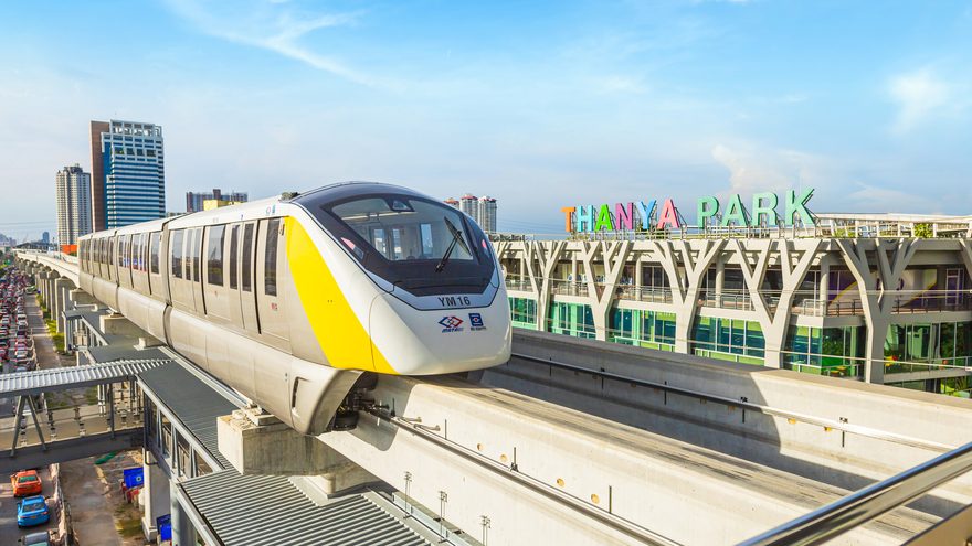 Yellow Line monorail at Thanya Park